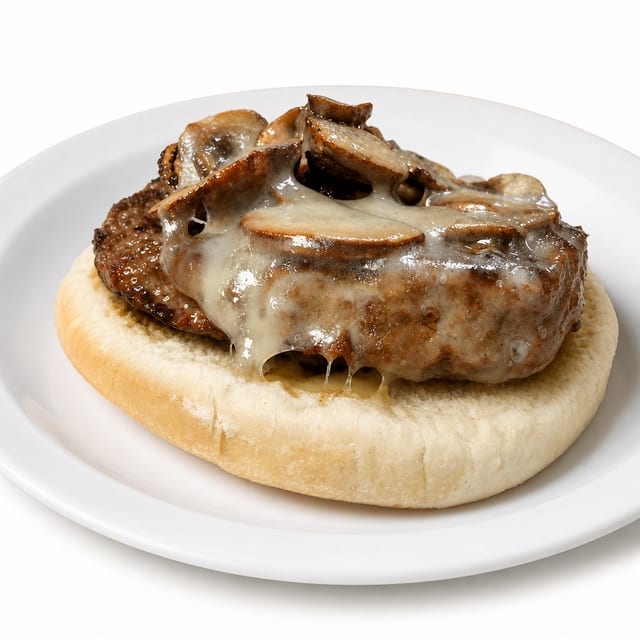 Mushroom Swiss Burger.