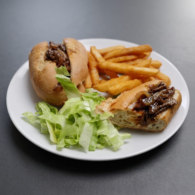 Steak Bomb Sandwich.