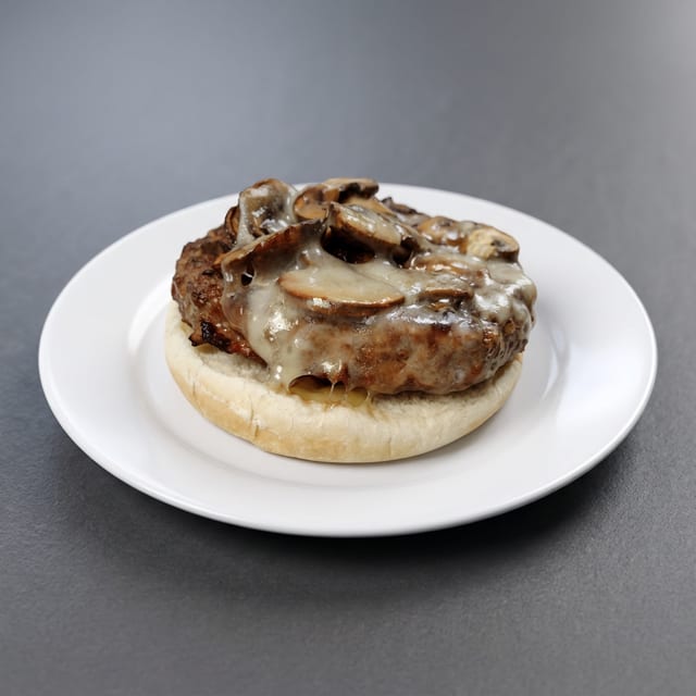 Mushroom Swiss Burger.